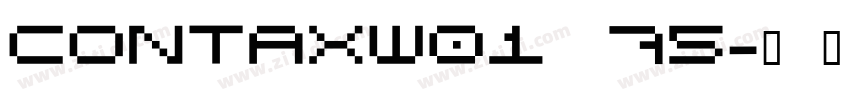 ContaxW01 75字体转换